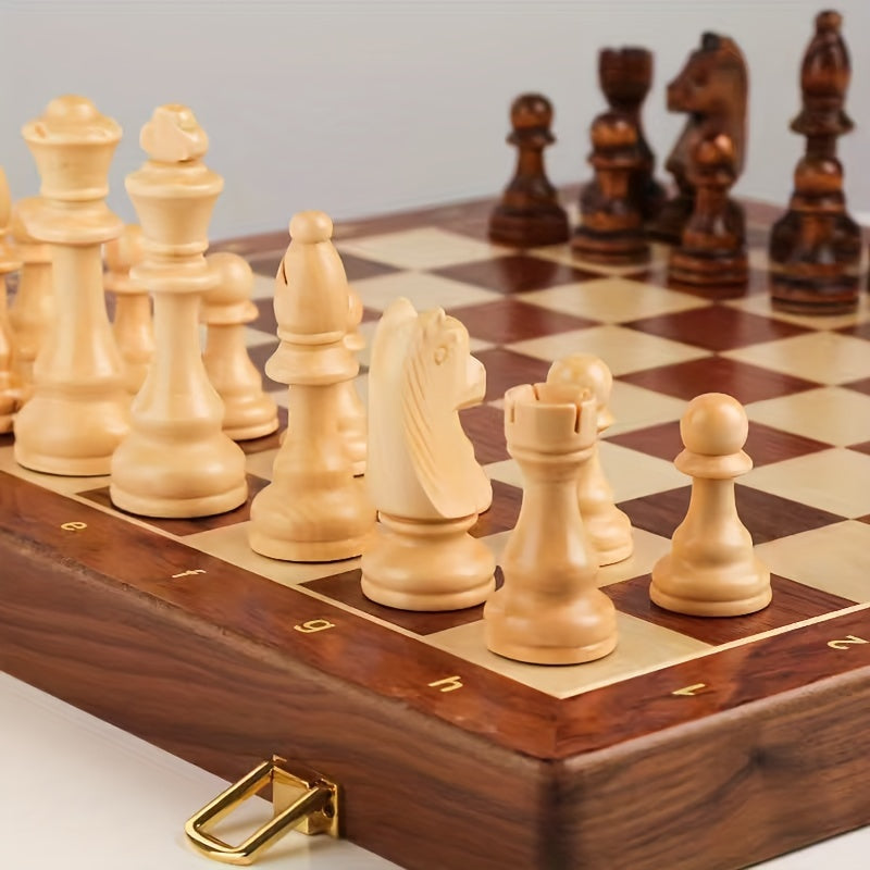 Handgemaakte Hoogwaardige Houten Schaakset voor Competitief Spel