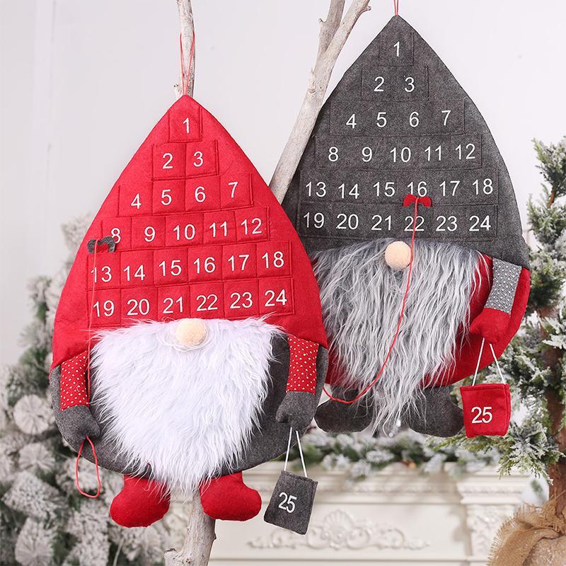 Hangende kerstman adventskalender - Aftellen naar Kerstmis