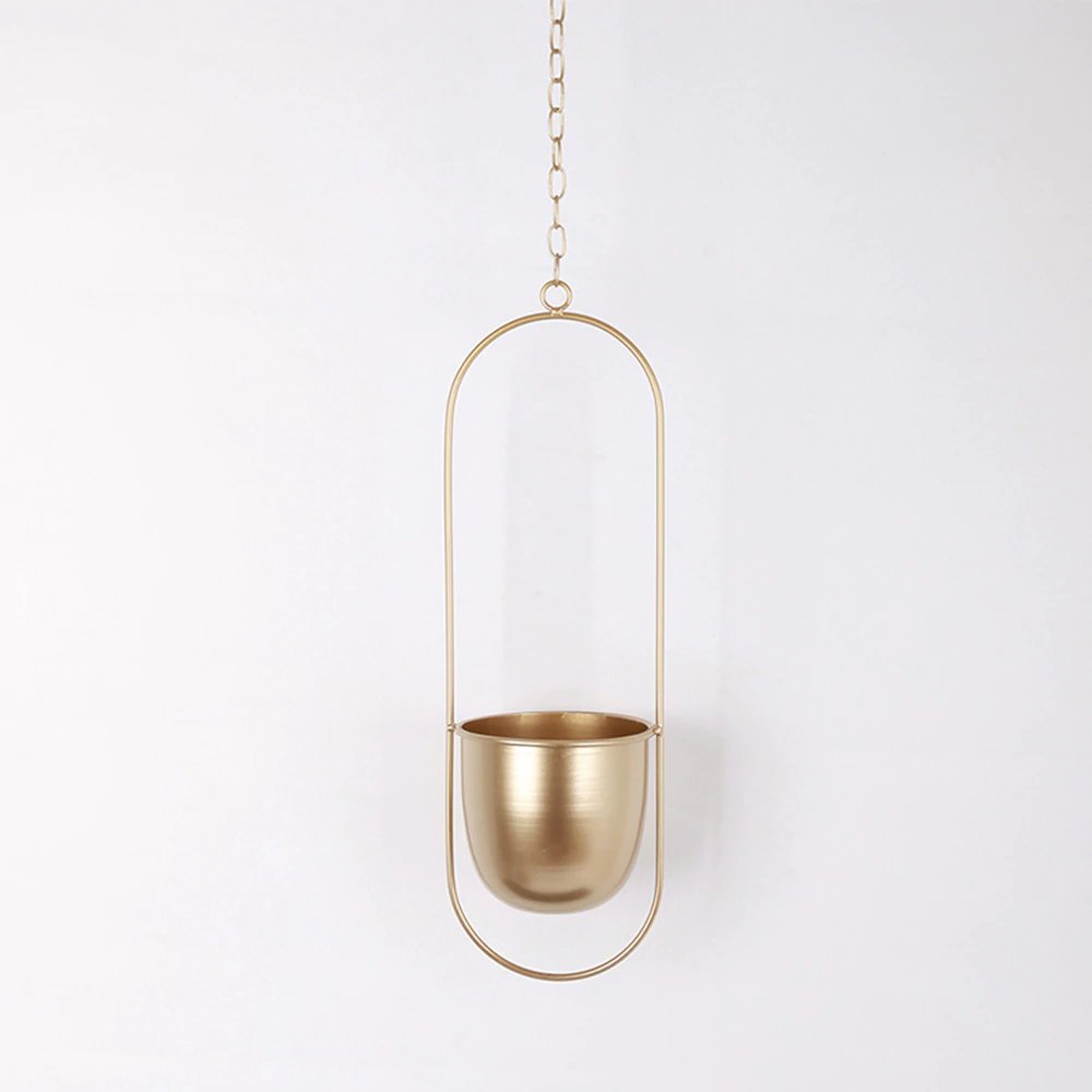 Hangpot – Elegante metalen plantenpot voor binnen en buiten met ketting