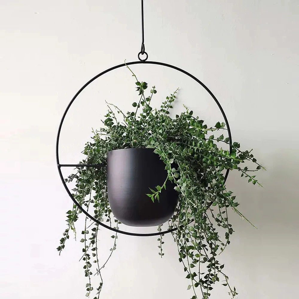 Hangpot – Elegante metalen plantenpot voor binnen en buiten met ketting