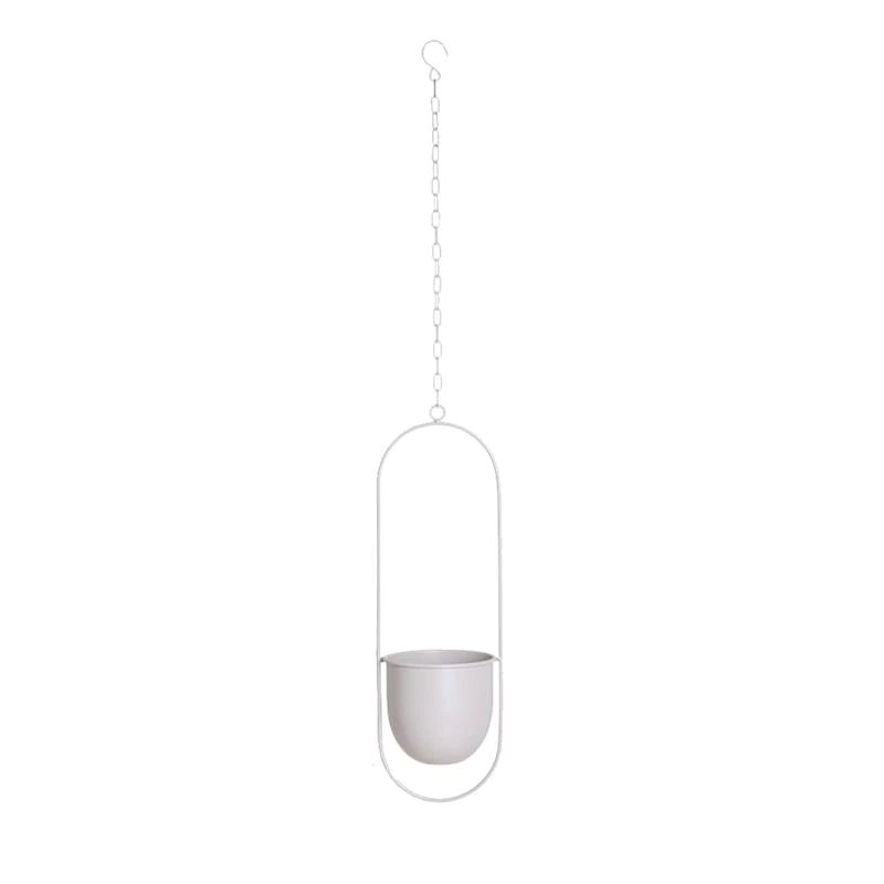 Hangpot – Elegante metalen plantenpot voor binnen en buiten met ketting