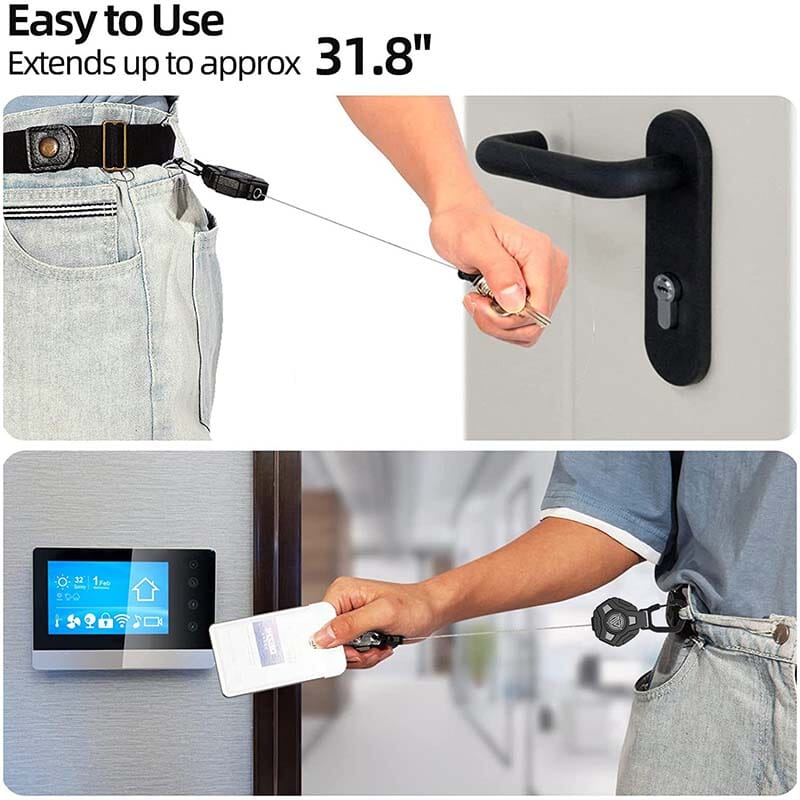 Heavy-duty uittrekbare sleutelhanger en badgehouder