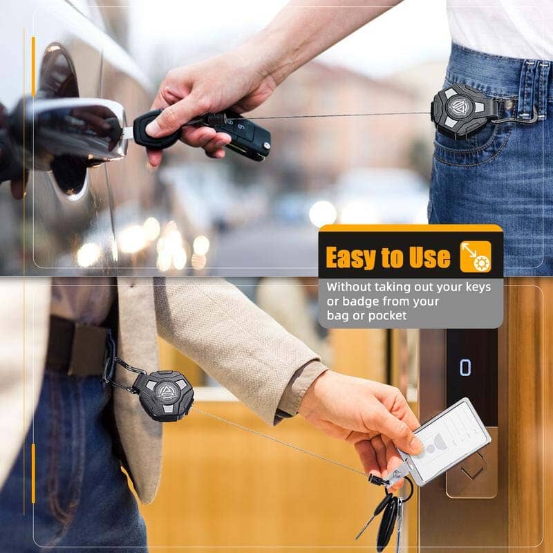 Heavy-duty uittrekbare sleutelhanger en badgehouder