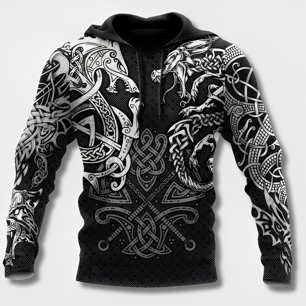 Heren hoodie met Vikingdesign
