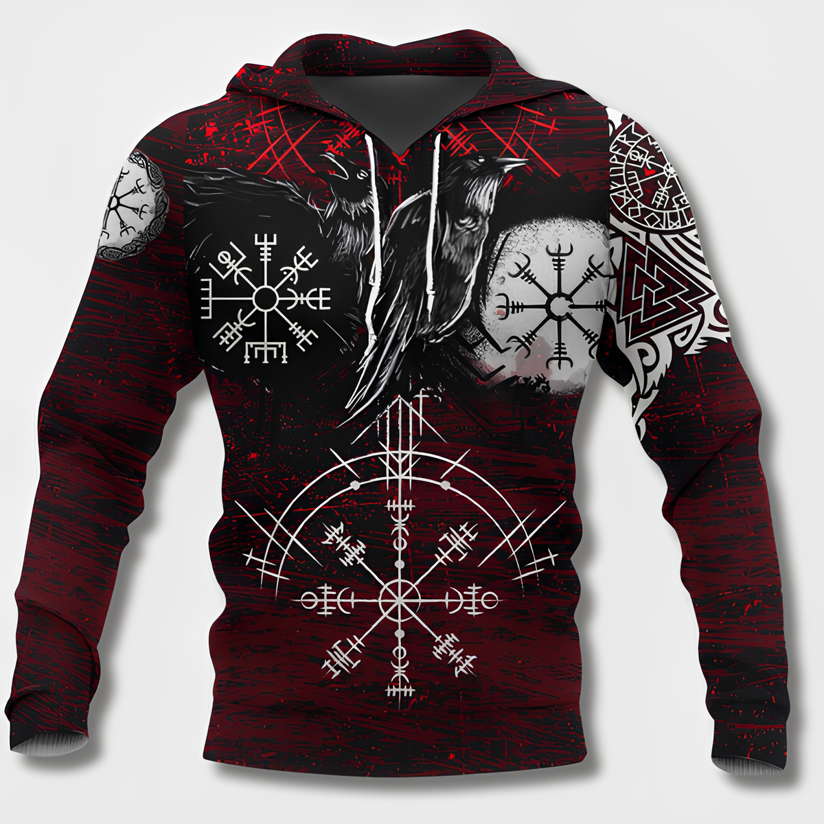 Heren hoodie met Vikingdesign