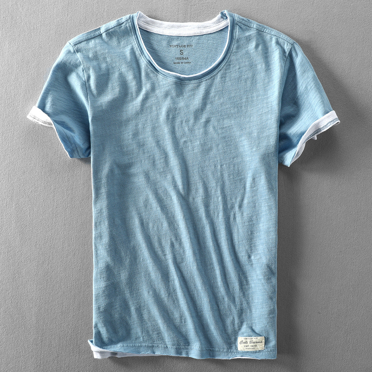 Heren T-Shirt met Korte Mouwen en Klassieke Pasvorm | Minimalistische Stijl