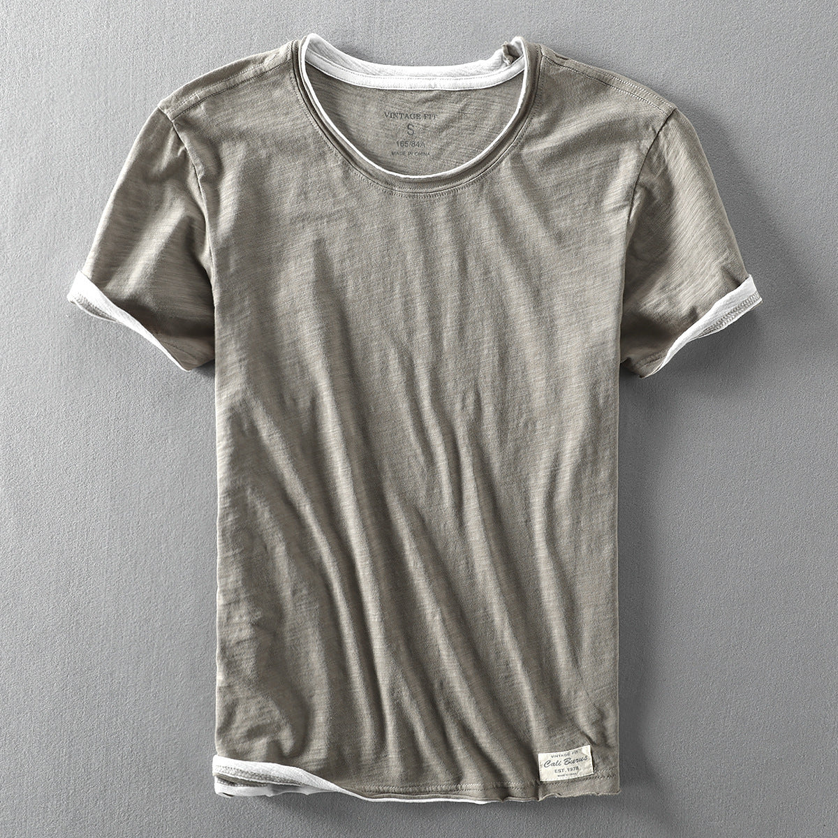 Heren T-Shirt met Korte Mouwen en Klassieke Pasvorm | Minimalistische Stijl