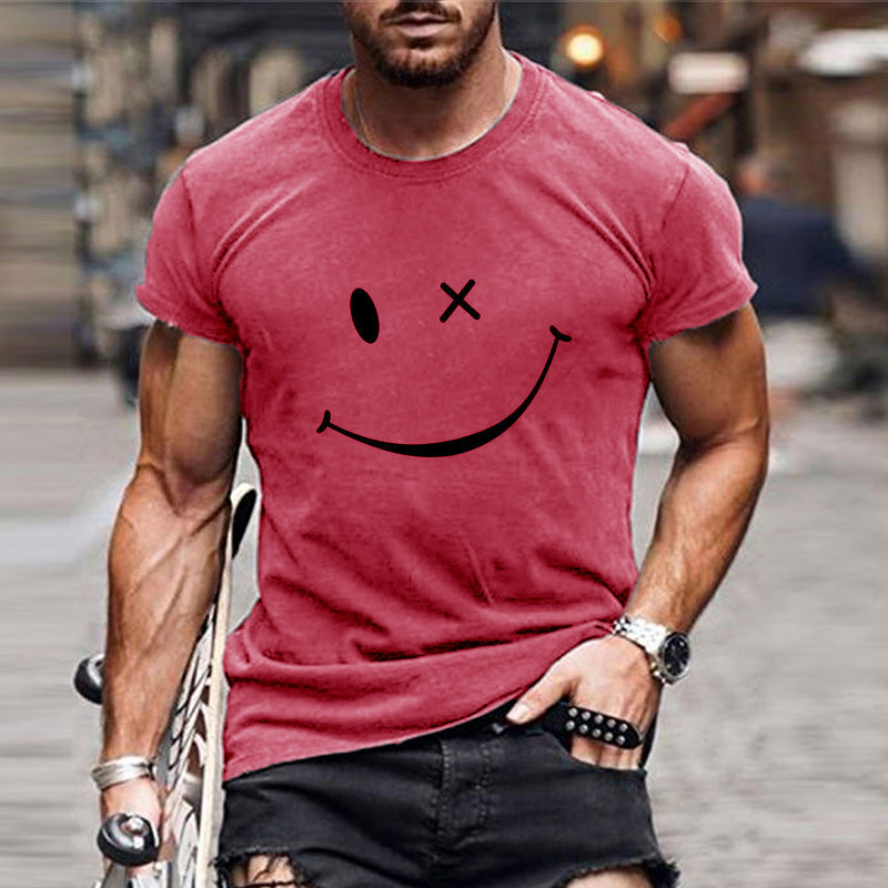 Heren T-shirt met smiley-print