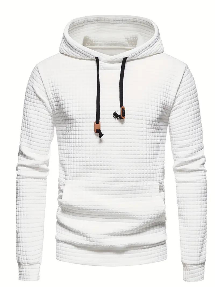 Herenhoodie met textuur