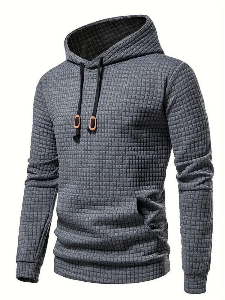 Herenhoodie met textuur
