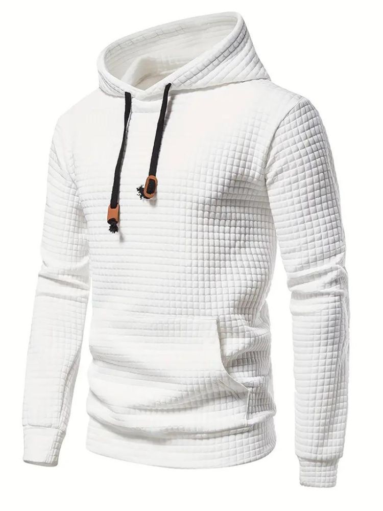 Herenhoodie met textuur