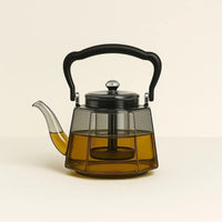 Hittebestendige glazen theepot met theefilter