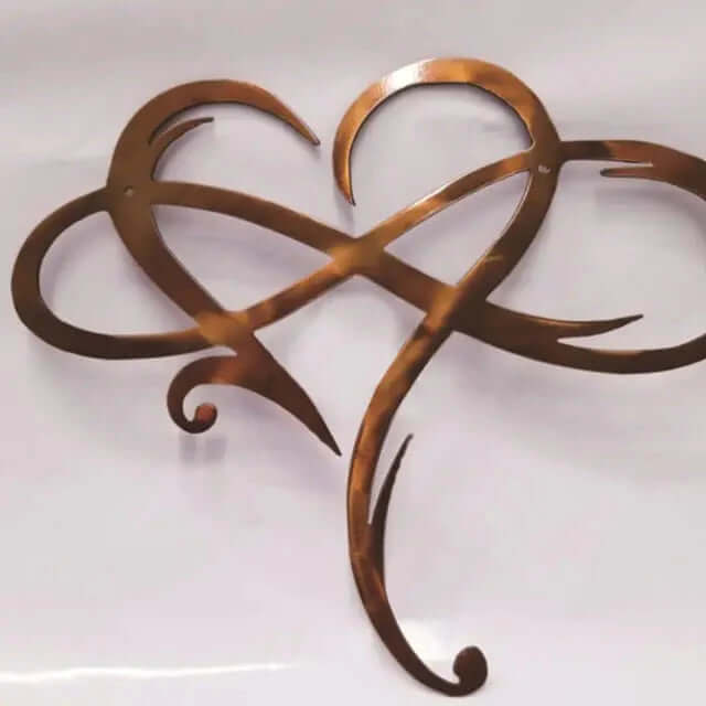 Infinity-hart wanddecoratie - IJzer, Parelmoer