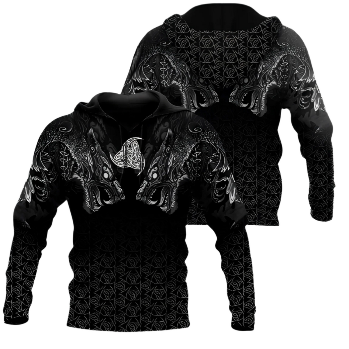 Katoenen herenhoodie in Viking-stijl