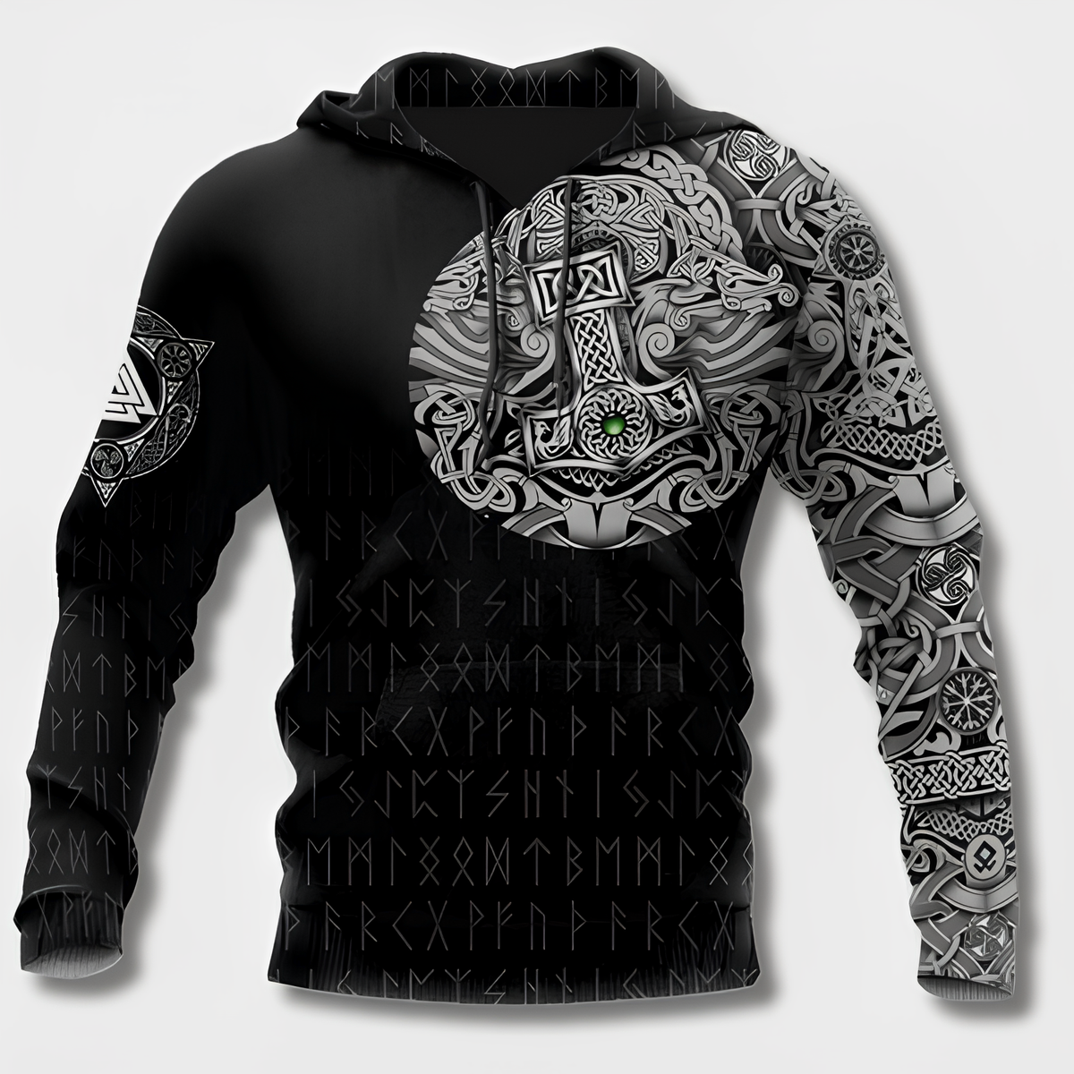 Katoenen herenhoodie in Viking-stijl