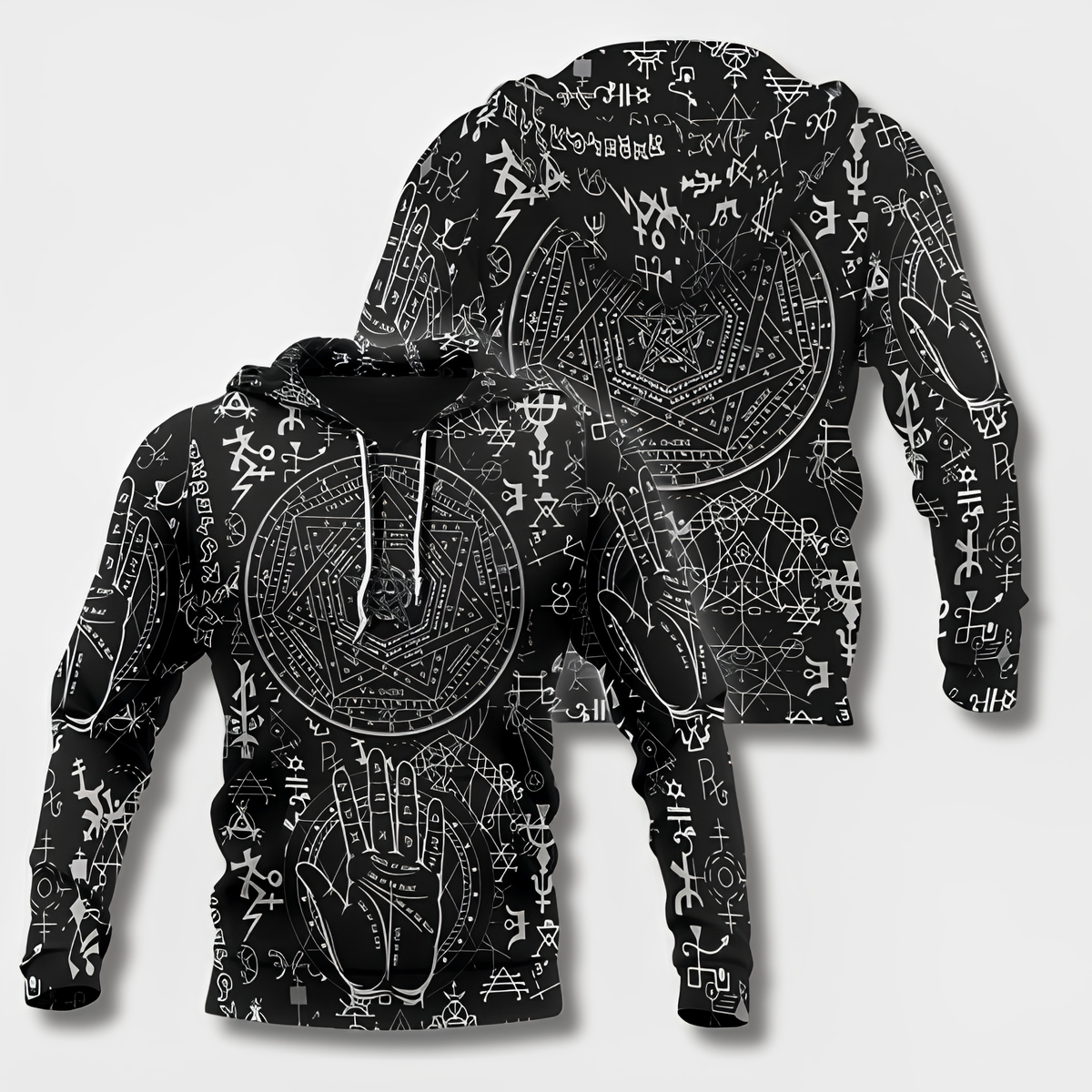 Katoenen herenhoodie in Viking-stijl