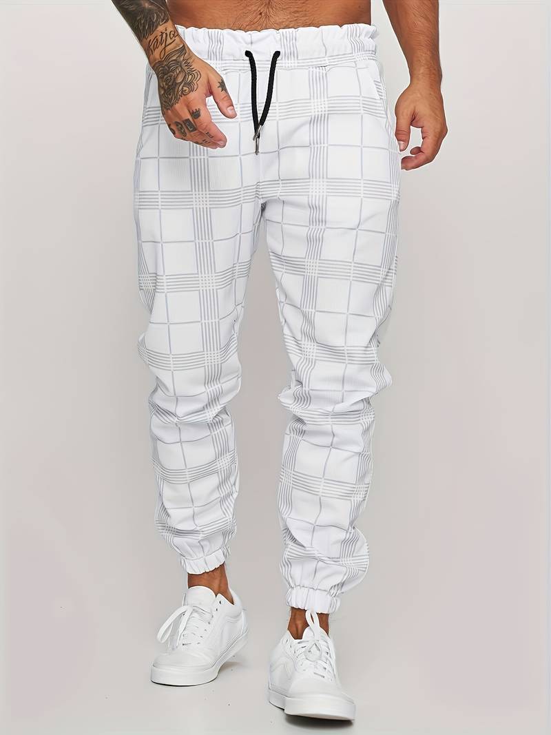 Katoenen joggingbroek voor heren met een comfortabele pasvorm