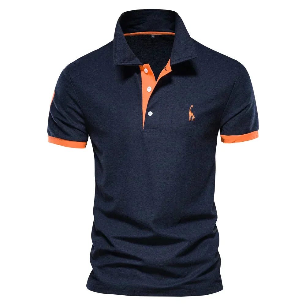Katoenen poloshirt voor heren met klassiek design