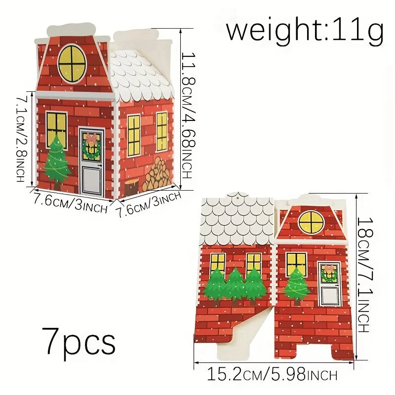 Kerst-adventskalender doosjes – Feestelijke geschenkverpakking met peperkoekhuis-design