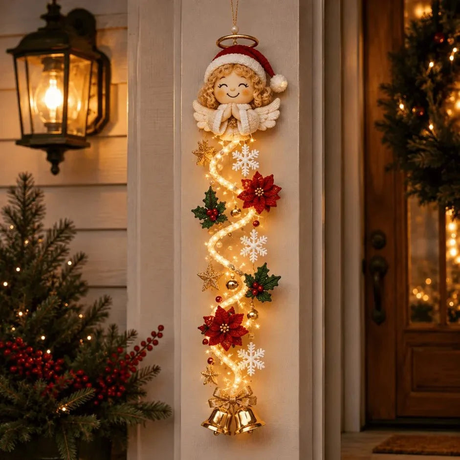 Kerst-deurhanger | Handgemaakt met 6 feestelijke lichtdesigns