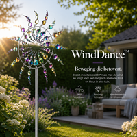 Kinetische tuinwindspinner — Metaal, dubbellaags, windgedreven