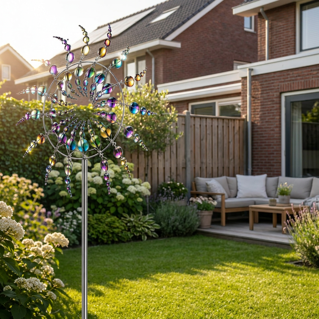Kinetische tuinwindspinner — Metaal, dubbellaags, windgedreven
