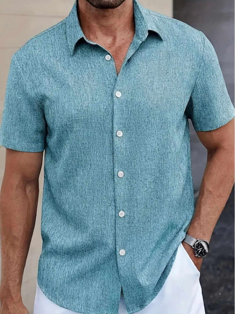 Klassiek herenoverhemd met korte mouwen