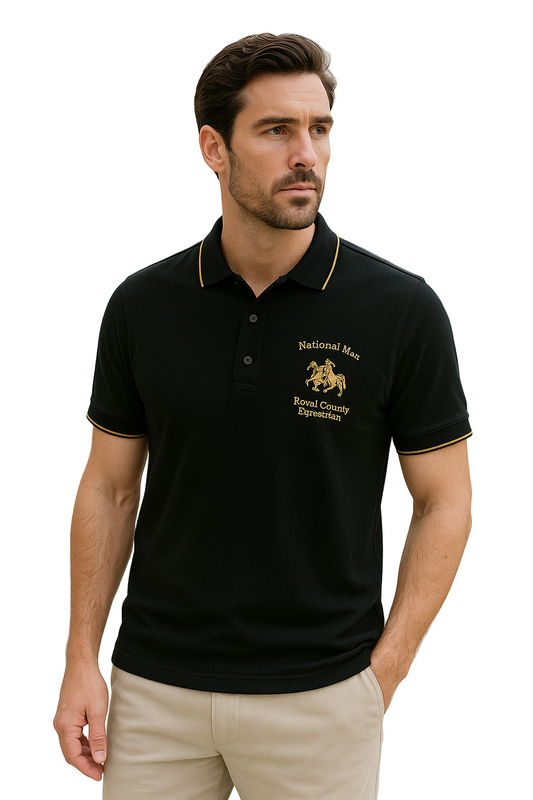 Klassiek poloshirt voor heren met borduursel