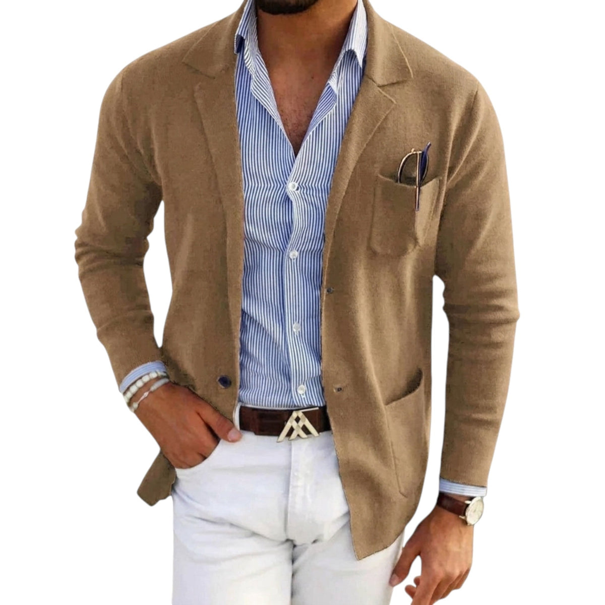 Klassieke herenblazer met kraag
