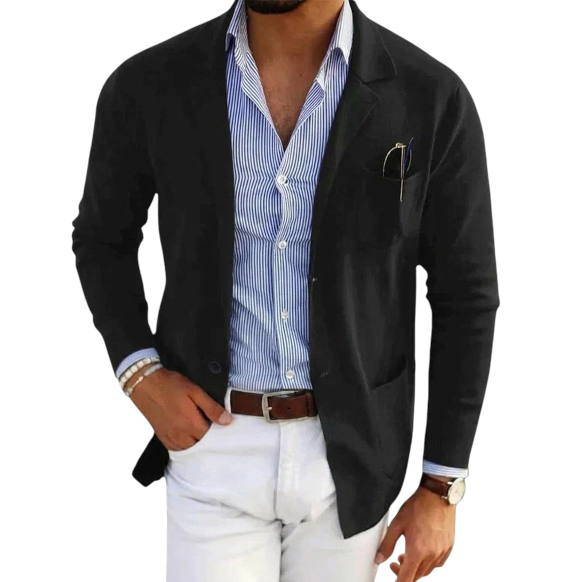 Klassieke herenblazer met kraag