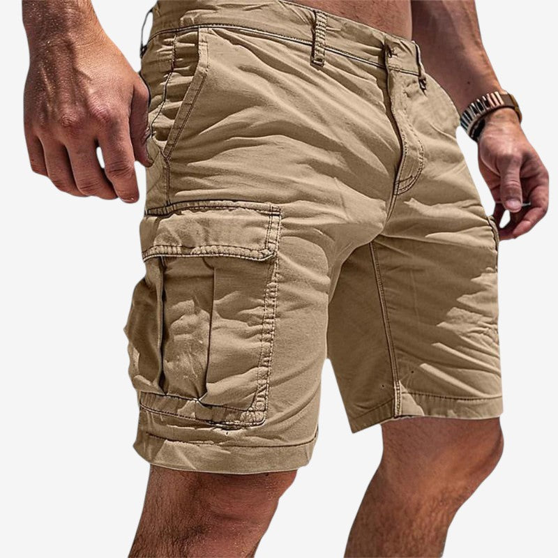 Knielange korte broek voor heren met meerdere zakken