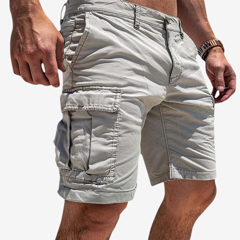 Knielange korte broek voor heren met meerdere zakken
