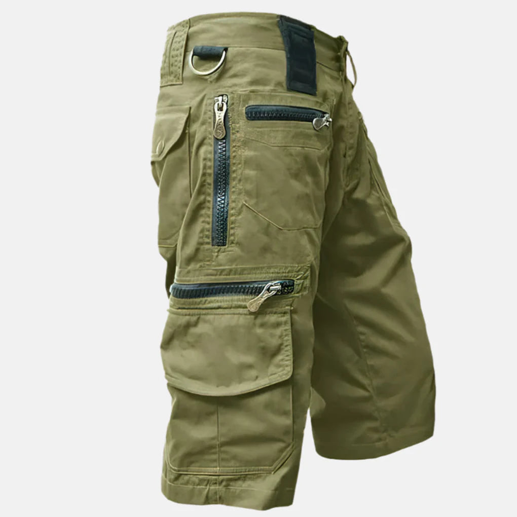 Knielange utility cargo bermuda voor heren
