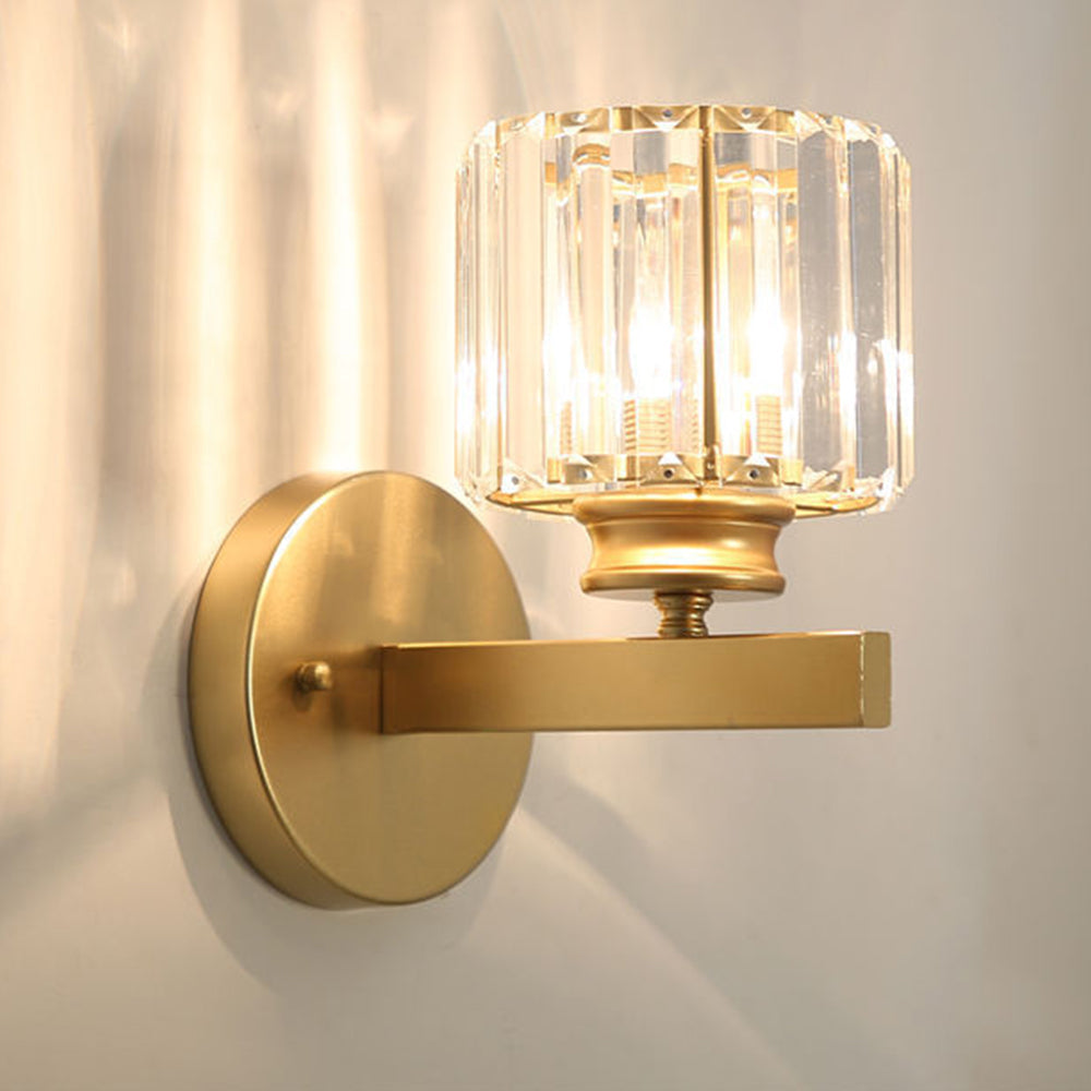 Kristallen wandlamp | Moderne wandlamp van glas en ijzer