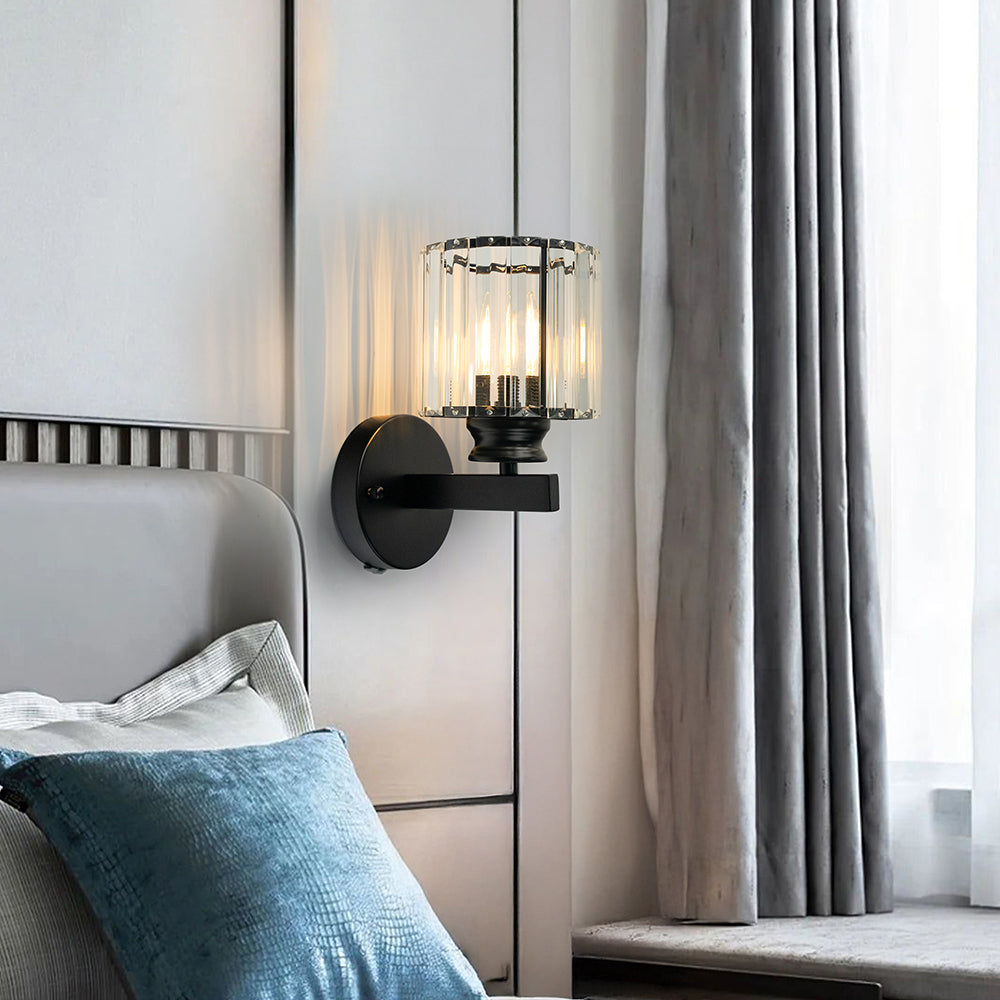 Kristallen wandlamp | Moderne wandlamp van glas en ijzer