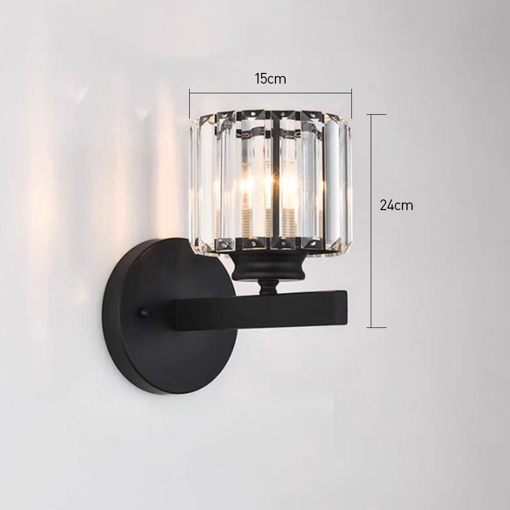 Kristallen wandlamp | Moderne wandlamp van glas en ijzer