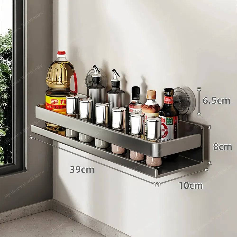 Kruidenrek met zuignap voor aan de muur - voor in de keuken