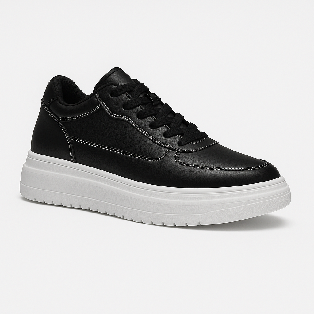 Lage herensneakers met verhogende zool – Discrete lengte, comfort en stijl