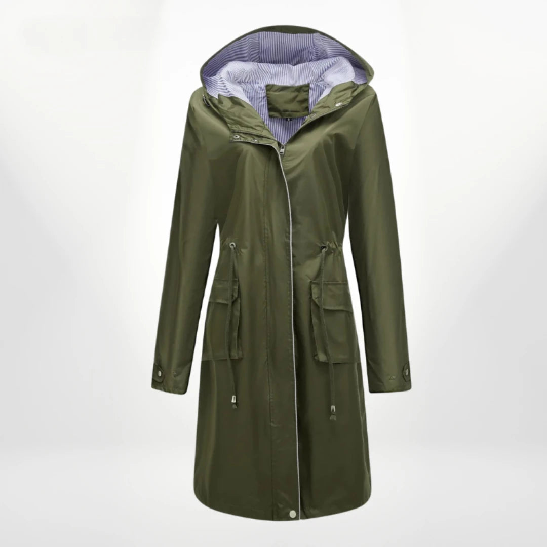 Lange anorak met capuchon voor dames
