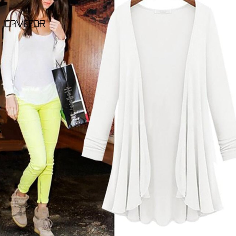 Lange mouwen vest met volants
