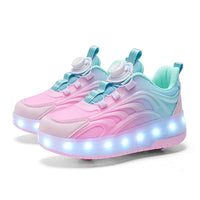 LED-rolschoenen voor kinderen – Lichtgevende sneakers voor jongens en meisjes met via USB oplaadbare wieltjes