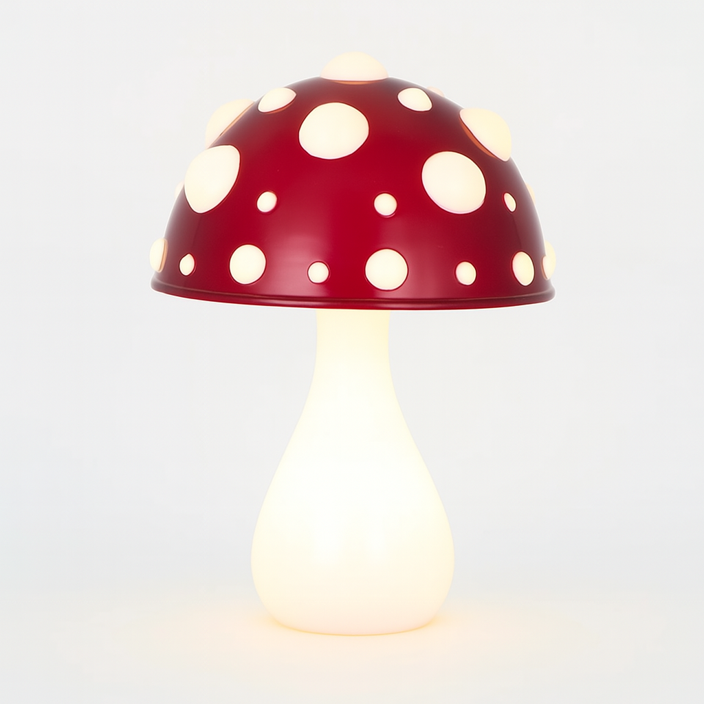 Led-tafellamp in paddenstoeldesign met warmwit licht