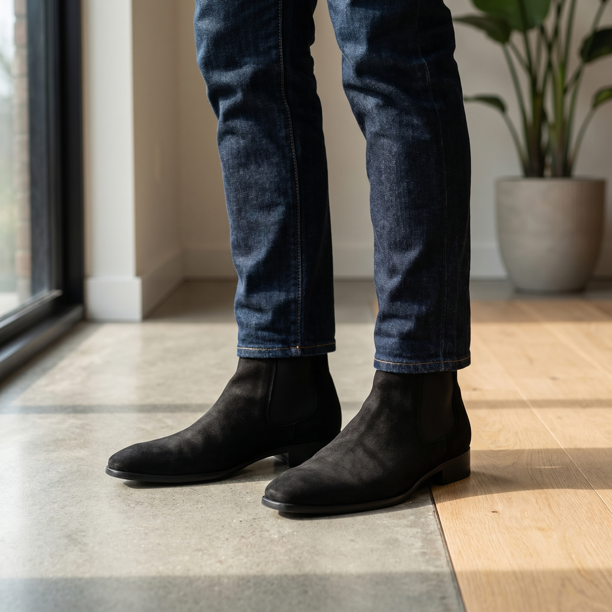 Leren chelsea boots voor heren | Instapmodel | Comfortabele enkellaarzen voor dagelijks gebruik