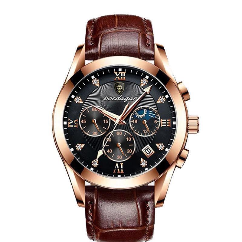 Leren premium herenhorloge