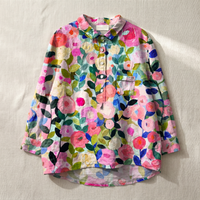 Lichte damesblouse met bloemenprint – ademende top in relaxed fit