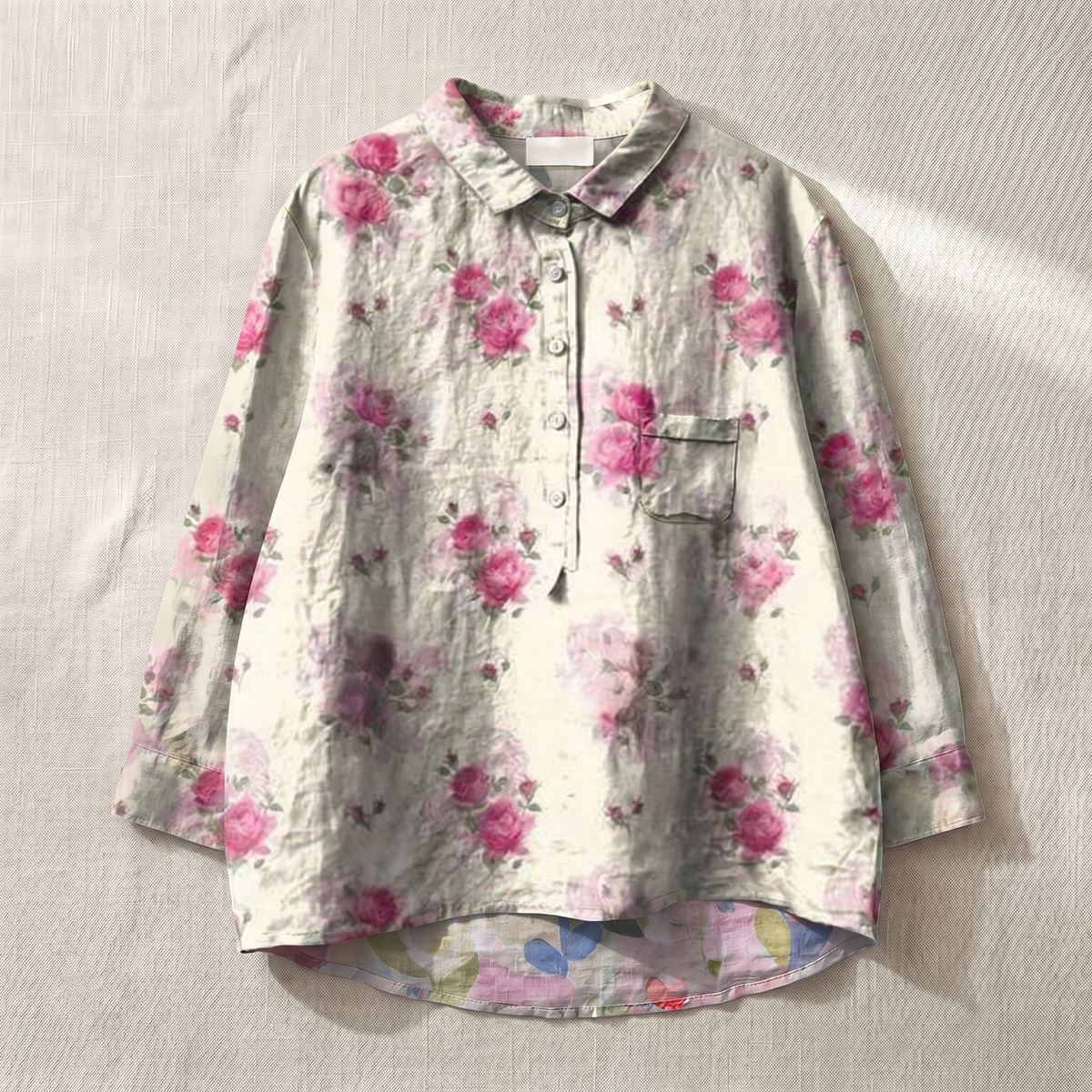 Lichte damesblouse met bloemenprint – ademende top in relaxed fit