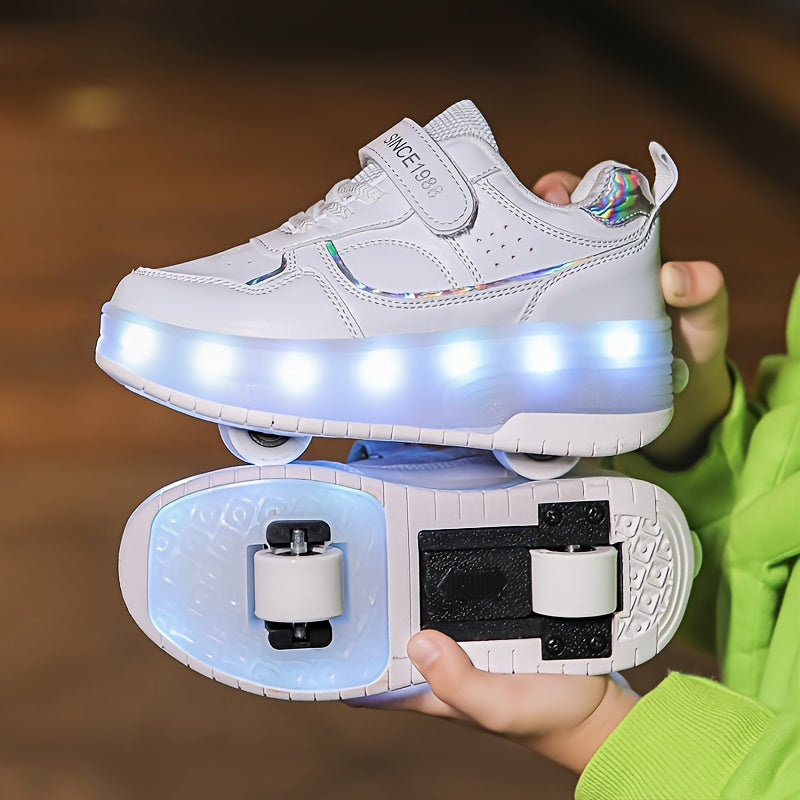 Lichtgevende kindersneakers met wieltjes