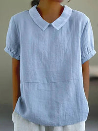 Los zittende damesblouse met kraag