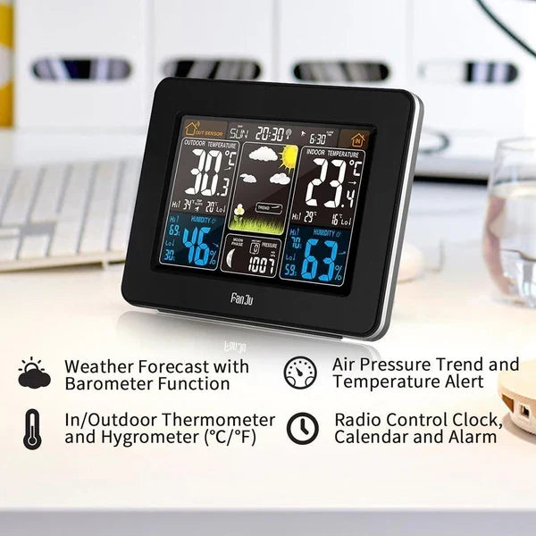 Luxe draadloos weerstation voor thuis – Nauwkeurige monitoring voor binnen en buiten