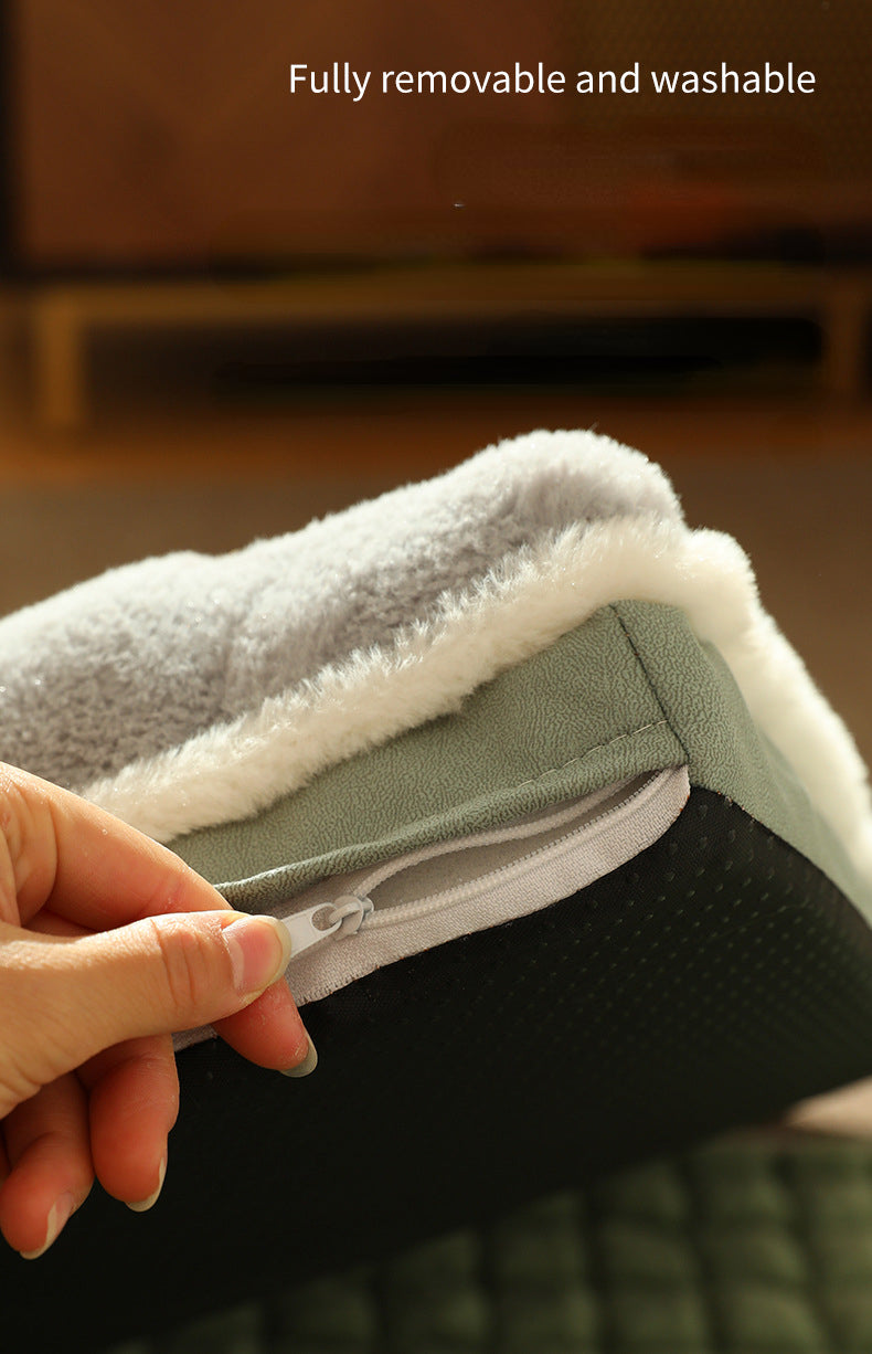 Luxe wintermat voor honden – warme pluche bank voor kleine en middelgrote honden